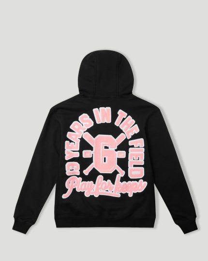 Get the Geedup 13YR PFK Black/Pink Hoodie – bold pink chest graphic, heavyweight fleece, relaxed streetwear fit. Limited edition, shop before it's gone.