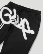 Geedup Black - White Trackpants