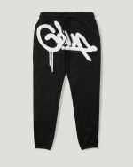 Geedup Black - White Trackpants