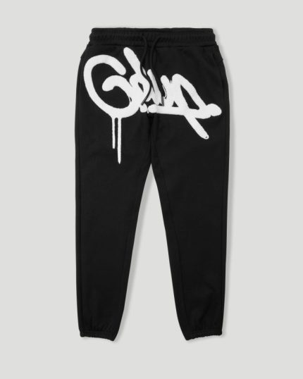 Geedup Black - White Trackpants