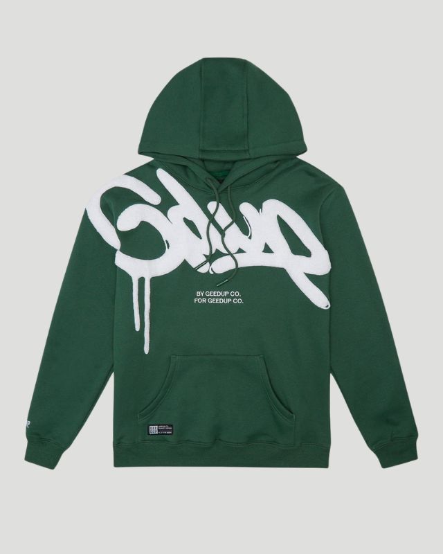 Geedup Hand style Green/White Hoodie Geedup Hand style Green/White Hoodie