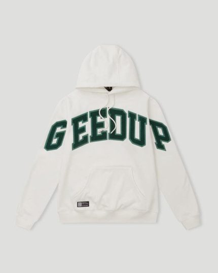 Geedup Team Logo White/Green Hoodie