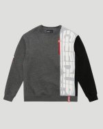 Geedup Sportsman Zip Crewneck Grey/Black Sweatshirt