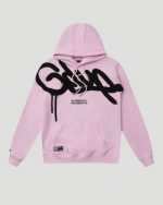 Geedup Hand style Lavender Hoodie Black