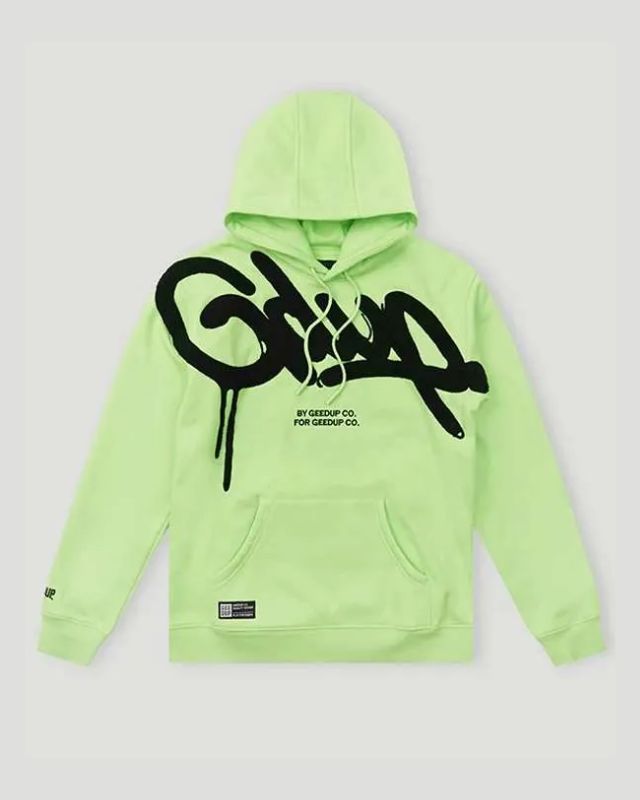 Geedup Hand style Green& Black Hoodie Geedup Hand style Green& Black Hoodie