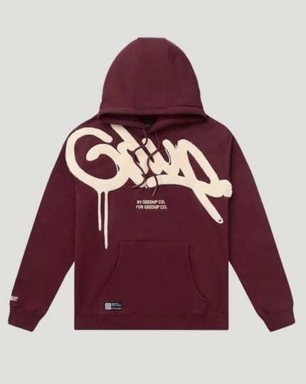 Geedup Hand style Maroon/Cream Hoodie
